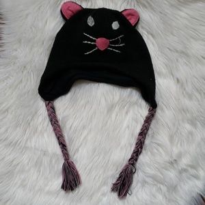 🐱Kitty Cat🐱Black & Pink Knit Hat